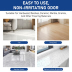 Flaurix 2Pcs Floor Restore Cleaner & Polish,High Solid Content Floor Polish For Shine Renewal & Protective Layer,Helps Conceal Small Scratches,Quick-Drying Protective Finish For Tile,Shine Wood-300ml