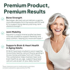 Organics Ocean Better Calcium - Organic Red Algae Calcium with Vitamin D3 and K2 Supplements - Supports Bone Structure, Joint Comfort & Encourages Healthy Aging - Plant-Based, Non-GMO - 1 Pack