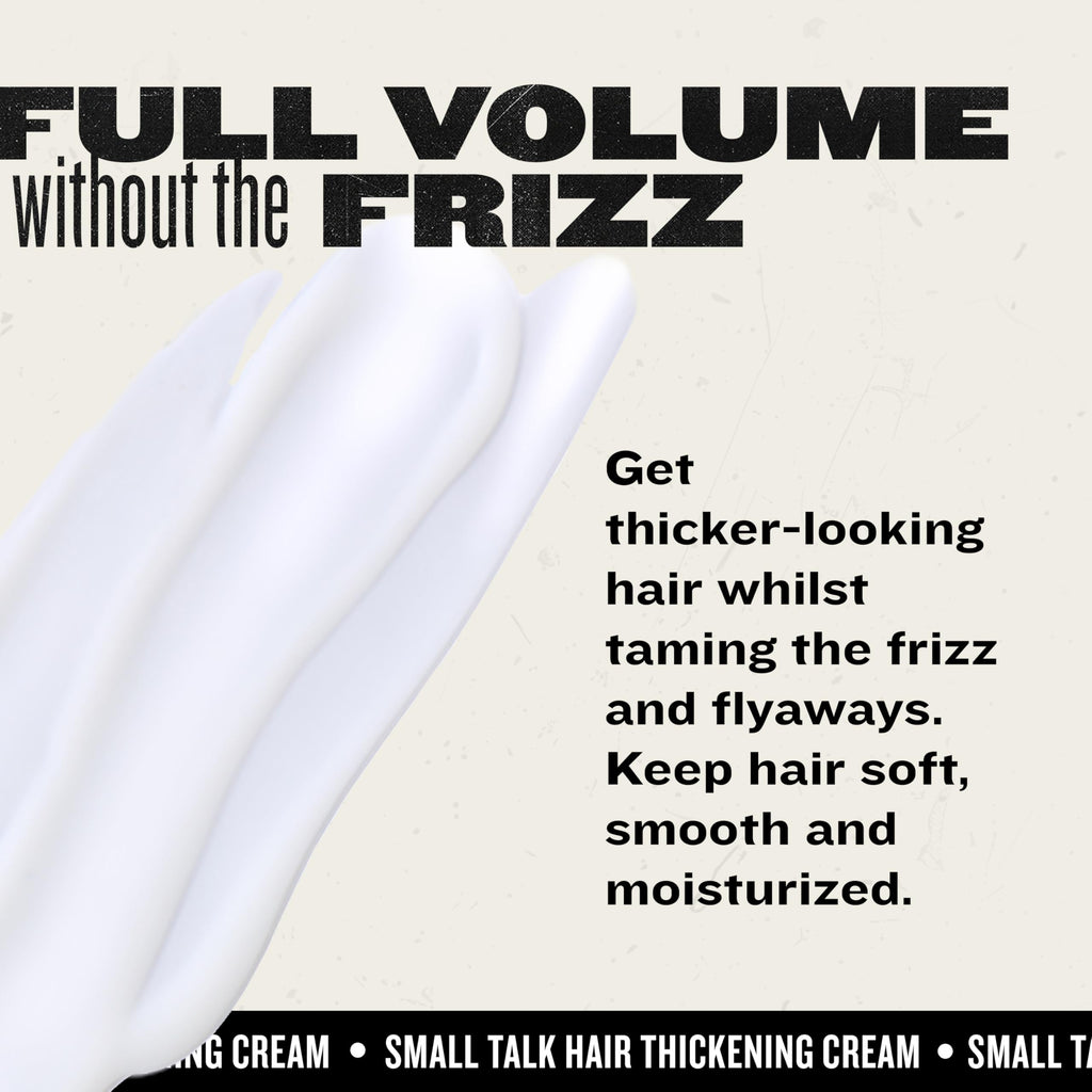Bead Head by TIGI Small Talk MINI 3-in-1 Hair Thickening Cream - Use for Voluminous Hair - For Fine, Thin & Flat Hair - Use on Damp Hair - Premium Hair Thickening Products - 8 oz (3 Pack)