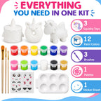 Jim&Gloria Paint Your Own Squishies, Jumbo Squishy Toy Gifts for Girls and Boys 8 9 10 11 12 13 14, Arts and Crafts Squeeze Toys, Party Favors for Birthday, Christmas Gift, Pack of 3