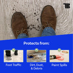 TapeManBlue Carpet Protection Film 36" x 200' roll, Self Adhesive Plastic Carpet Protector Film with Clean Removal & Easy Unwind, Durable Protection Tape to Shield Your Surface from Dirt and Spills
