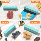 FEPPO Bag Sealer, 3000mAh Rechargeable Mini Bag Sealer with 6.2" Heating Strip, Heat Seal Portable 3 Adjustable Gears Quick Heat Sealer for Chips Snacks Candies Bags Food Storage