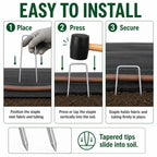 200 Pack 8 Inch Landscape Staples, Weed Barrier Stakes, 11 Gauge Galvanized