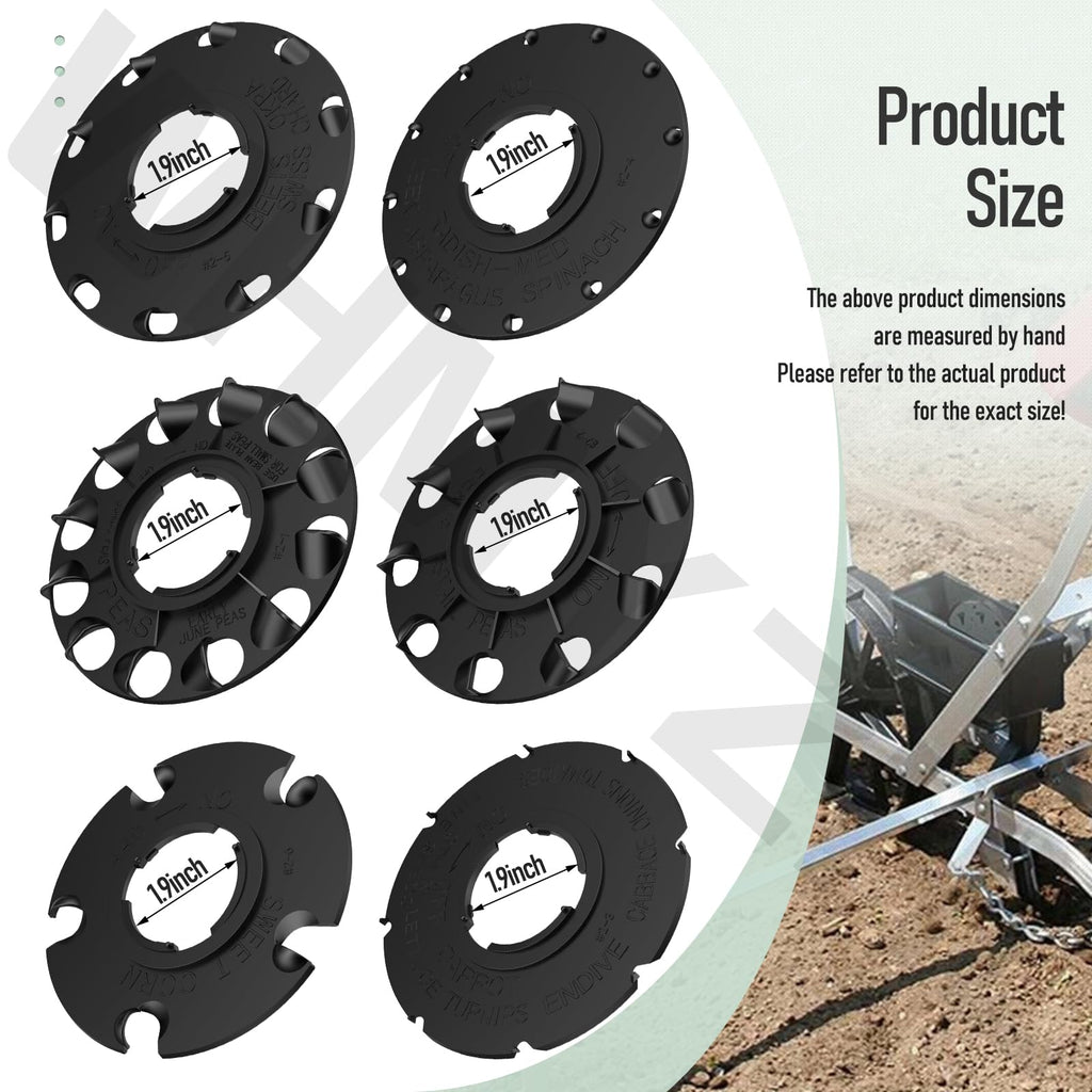 60009 60010 Optional Seed Plate Set for EarthWay 10001 1001-B Garden Seeder, Fits Light Carrot, Popcorn, Cucumber, Lima Bean, Broccoli & Blank Customizable Seed Plate
