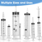 10 Pack 60 ml Syringe Without Needle, Syringe with Cap Individually Wrapped, for Liquids, Scientific Labs, Dispensing