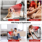 Aumtrly Red Light Therapy Lamp with 16.5 inch Adjustable Stand, 660nm Red Light and 850nm Near Infrared Light Combo for Face and Body Use
