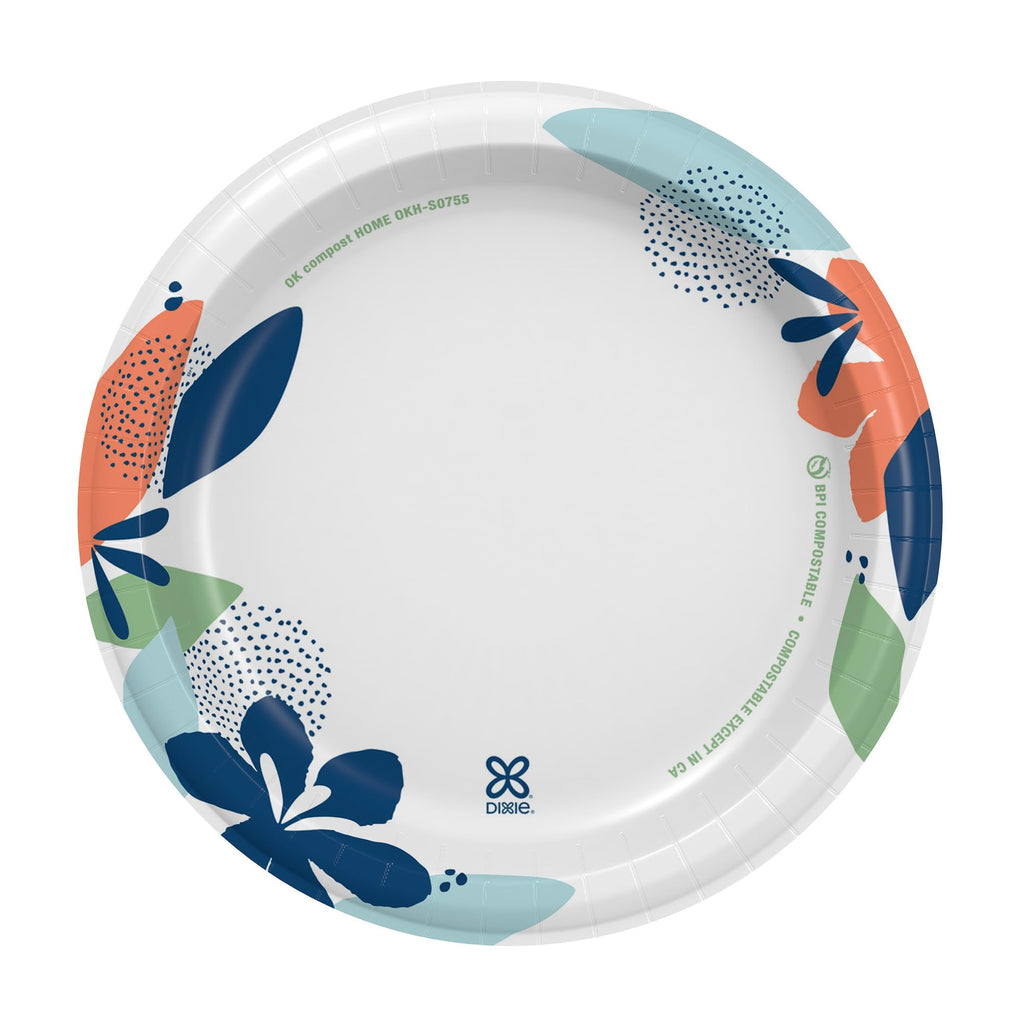 Dixie Medium Paper Plates, 8.5 Inch, 90 Count, 2X Stronger*, Microwave-Safe, Soak-Proof, Cut Resistant, Disposable Plates For Everyday Breakfast, Lunch, & Dinner Meals