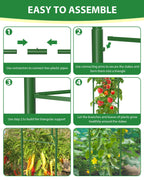 MYMULIKE 6 Pack Tomato Cages for Garden, 51in*13in Adjustable Tomatoes Plant Stakes Support Cages Trellis, Garden Trellis for Vegetable Flowers Fruits Climbing Plants- 20 Binding Wires Included