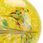 10" Gazing Ball Glass Reflective Garden Globe for Outdoor Decor, Yellow