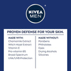 NIVEA MEN Sensitive Face Lotion with SPF 15, Broad Spectrum Sunscreen, 3 Pack of 2.5 Fl Oz Tubes