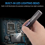 Larlarsa Cordless Soldering Iron Kit, Rechargeable USB-C Soldering Pen with OLED Screen, Portable Battery Powered Solder Iron for Electronics Repair, Includes 3 Tips & Lead-Free Solder Wire