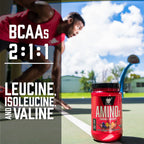 BSN Amino X Muscle Recovery & Endurance Powder, BCAAs, 10 Grams of Amino Acids, Keto Friendly, Caffeine-Free, Support Endurance, Zero Sugar, Fruit Punch, 30 servings, 15.34 Ounce (Packaging May Vary)