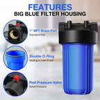 SimPure DB10P 10" *4.5" Whole House Sediment Water Filter Housing