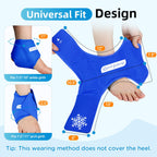 Comfytemp Ankle Ice Pack Wrap for Plantar Fasciitis, Swelling, Foot Pain Relief, Gel Ice Packs for Injuries Reusable, Hot Cold Compress for Achilles Tendonitis Sprained Ankles Feet, 2 Packs, Dark Blue