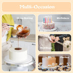 GoldenBakeryFamily 14 Inch Cake Drums,Smooth Edge Cake Board Round White(12-Pack) 1/2 Inch Thick,Sturdy Cake Boards for Birthday Wedding Heavy or Multi-Tiered Party Cakes