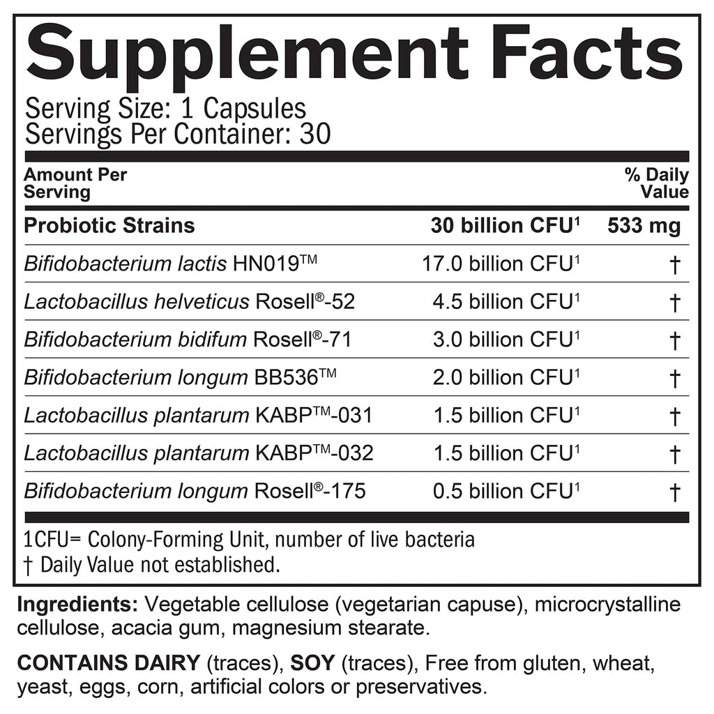 BRAINMD Dr Amen ProBrainBiotics MAX - 30 Capsules - Probiotics for Brain, Immune & Intestinal Health - Gluten Free - 30 Servings