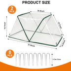 2 Pcs Foldable Garden Row Accelerator Plants Cover-31.9" x 12.2" x 14.1"