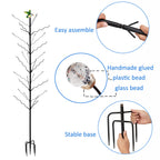 7.2FT Tall Wine Bottle Trees Stand for Garden Decorative, Rustproof Metal Bottle Tree Holder, Holds Up to 15 Bottles (Black)