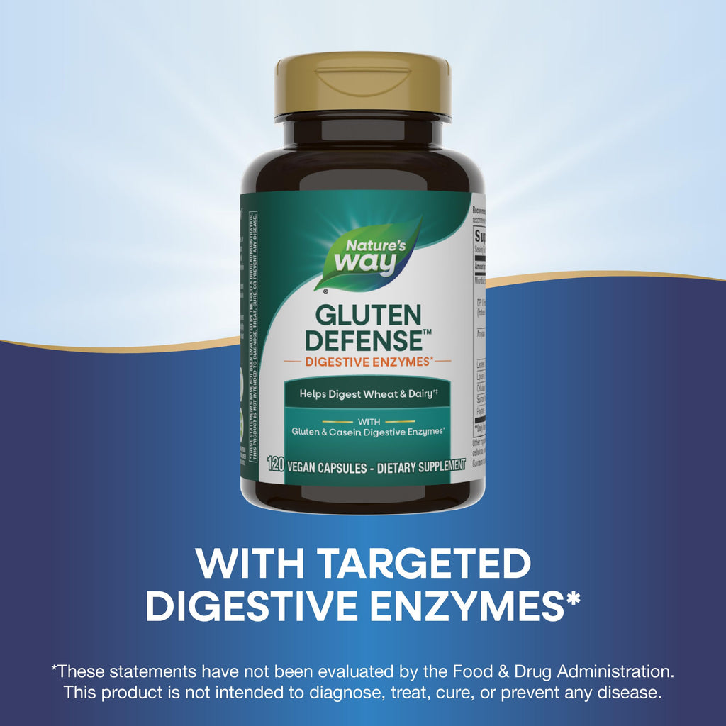 Enzymatic Therapy Gluten Defense, Gluten & Casein Targeted Digestive Enyzmes, 120 VCaps (Packaging May Vary) (Pack of 2)