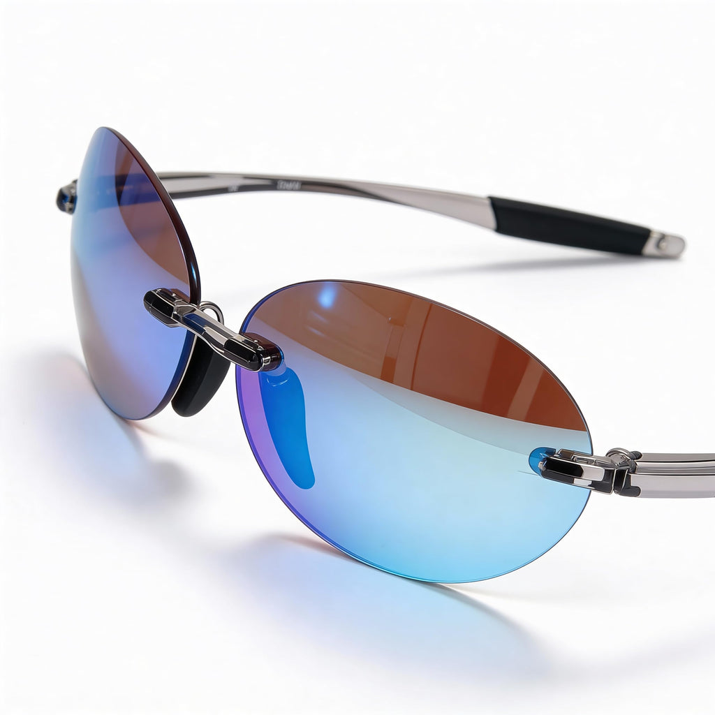 BRADDELL Polarized FL-41 Glasses with Blue Light Reflecting Mirror for Migraine Light Sensitivity, Fluorescent LED Glare, Photophobia and Concussion