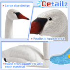 Geetery 2 Pcs Swan Decoy Pond Floating Decoration, Bird Deterrent for Geese