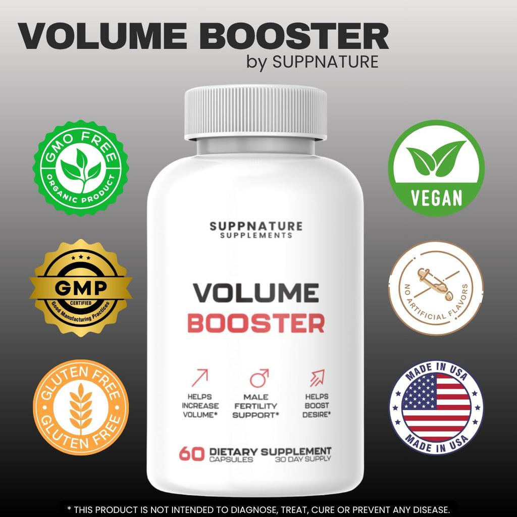Volume Booster Pills Male Support Advanced Formula*, Volume Booster for Men Dietary Supplement, 60 Tablets