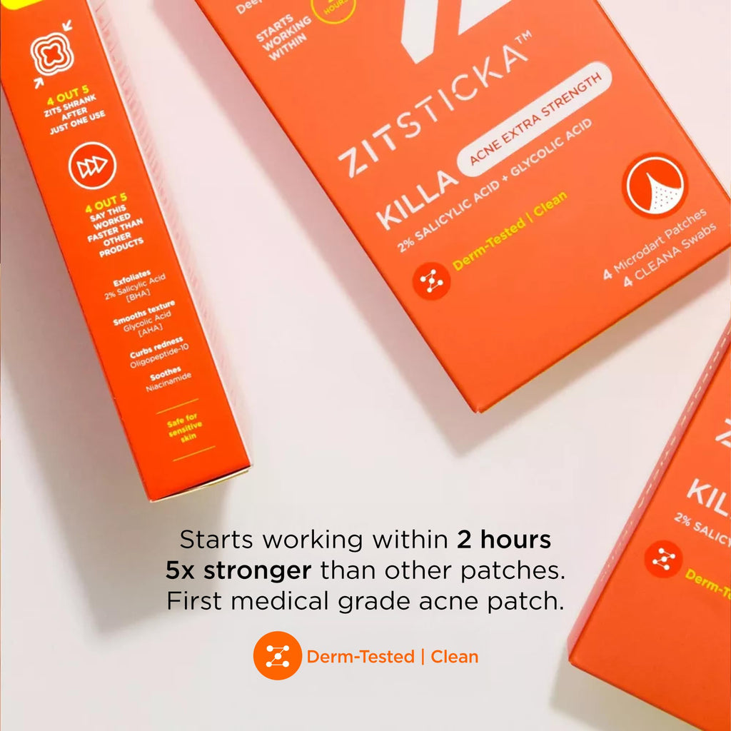 ZitSticka Extra Strength Killa Acne Microdart Patches for Face - OTC Acne Treatment with 2% Salicylic Acid - Fast Acting Microdarts for Deep, Early-Stage Zits & Blemish - 20 Count