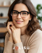 JOLISU 5 Pack Reading Glasses for Women,Oprah Style Blue Light Blocking Computer Readers,Oversized Square Eyeglasses with Spring Hinge +2.00