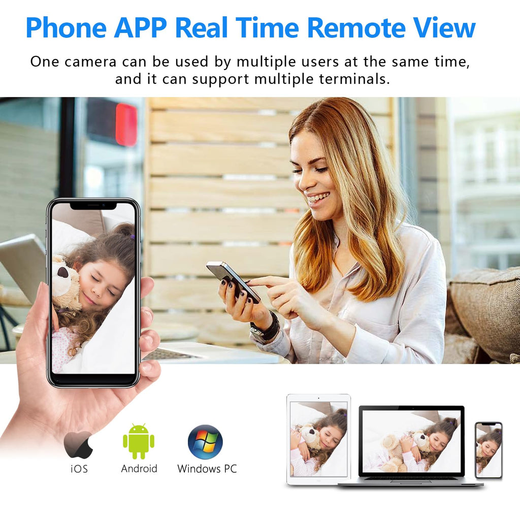 【Free 64G】 Smallest Wireless WiFi Battery Camera,Concealed Cam,Coin Size Camera,HD1080P Video Recording Live Feed for Night Vision,Motion Detection,Cloud Storage for Security with iOS Android APP