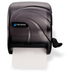 San Jamar Element Paper Towel Dispenser, Manual Lever Roll Storage Solution for Bathroom and Kitchen, 12.75" x 12.5" x 8.5", 1 Count, Black Pearl