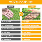 NERKT Plastic Mesh Fence 55gsm Thicker Temporary Deer Fencing, 4x75ft