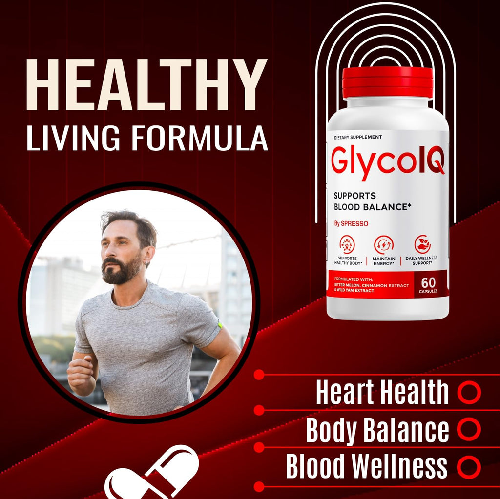 (1 Pack) GlycoIQ Capsules, All Natural Glyco IQ Support Supplement Pills with Premium Ingredients, Advanced GlycoIQ Maximum Strength Formula for Healthy Circulation & Balanced Levels (60 Capsules)