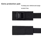 Ayaport Lashing Straps Car Roof Rack Straps Cam Buckle Tie Down Strap for Kayak, SUP, Canoe, Surfboard Packing Black 4 Pack
