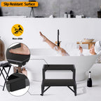 Talustool Hot Tub Step 500LBS Capacity Spa Side Step 2-Step Stairs Edge Spa Step 24” Outdoor RV Step Ladder Support Step Stool Pool Ladder Heavy Duty Steel Pedal