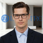 DEHOTRE 2 Pack Progressive Multifocus Reading Glasses Men Unbreakable TR90 Frame Temple Large Size Readers with Metal Inlays Multifocal Lens Blue Light Blocking Black & Blue 1.75