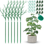 NiHome 28" Plant Support Stakes Set of 6 for Indoor & Outdoor Garden
