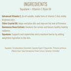 BIOSSANCE Squalane + Vitamin C Rose Advanced Facial Oil - Brightening, Firming, and Hydrating Serum for All Skin Types - Chios Crystal Oil, Damascus Rose Extract & Squalane for Radiance - 1oz