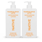 Native Body Lotion with Naturally Derived Ingredients - Pumpkin Spice Latte - Silicone, Paraben, & Dye Free Leaving Skin Soft and Hydrating | Fall Seasonal Scent Bundle, 16.5 oz - 2 Pk