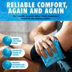 Perfect Remedy 2-Pack Gel Ice Packs for Injuries Reusable, Hot & Cold Pack that’s Durable, Soft & Flexible, Fast Relief & Recovery (Blue, Reg 2PK)