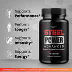 Valdivia SteelPower Capsules - Official Steel Power Supplement, Premium Formula, Natural Vitamins for Health & Wellness - 60 Capsules for 1 Month