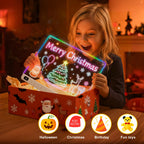 Lumiboard Led Drawing Board with 13 Light Effects, 16" Rechargeable Glow Doodle LED Note Board with Colors, Neon Light Up Drawing Tablet Gifts for Kids for Easter Birthday Christmas Gift Ideas