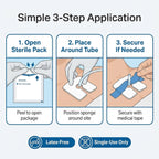 McKesson Split Sponges, 6-Ply Sterile, 2 x 2 in, 2 ct, 2 per Pack