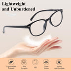 EFE Reading Glasses Readers for Women Ladies 2.5 Lightweight Full Frame Spring Hinge Eyeglasses 5 Pack (Mix Color, 2.50)