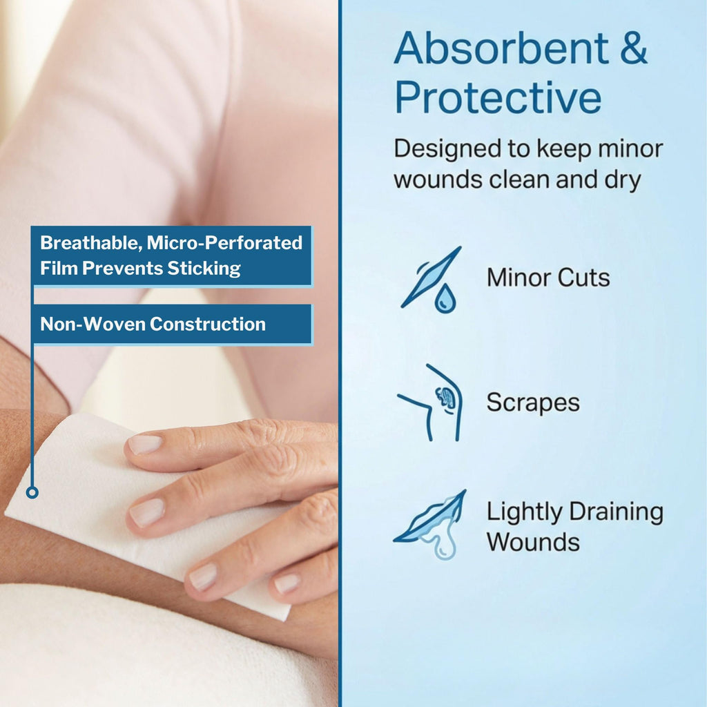 McKesson Non-Adherent Pads for Wounds, Highly Absorbent, 3 x 8 in, 75 ct