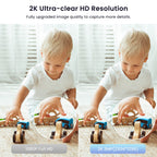 Galayou Indoor Home Security Cameras - 2K WiFi Surveillance Camera with Two-Way Audio for Baby/Pet/Dog/Nanny, Smart Siren with Phone App, SD/Cloud Storage, Works with Alexa & Google Home G7-2PACK