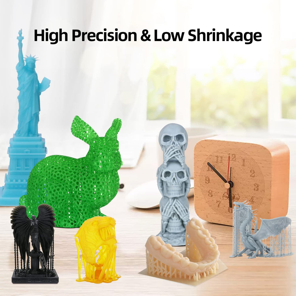 ANYCUBIC 3D Printer Resin, 405nm High Precision Fast Curing UV Photopolymer Resin for LCD 3D Printing, 1kg TL Green