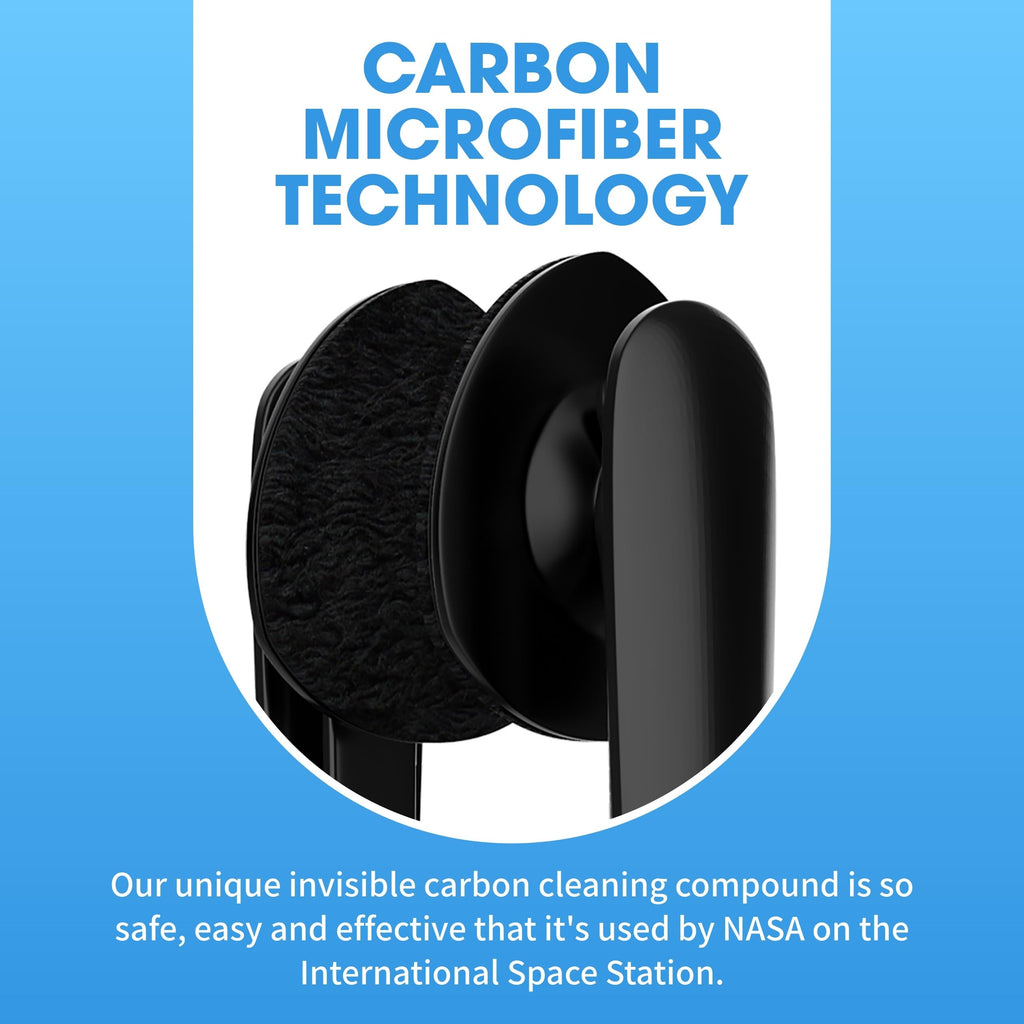 CarbonKlean Peeps Eyeglass Lens Cleaner - Efficient and Durable Carbon Microfiber Technology - Exclusively Used by NASA - 500 Uses, Soft Touch Green (2 Pack)