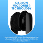 CarbonKlean Peeps Eyeglass Lens Cleaner - Efficient and Durable Carbon Microfiber Technology - Exclusively Used by NASA - 500 Uses, Soft Touch Green (2 Pack)