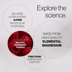 Molecular H2TAB Hydrogen Tablets with Magnesium -12 PPM Hydrogen Tablets for Drinking Water -Rich in Antioxidants, Supports Cellular Health, Recovery & Cognitive Function (30 Counts, Raspberry)