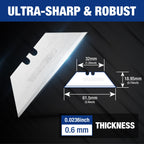 WORKPRO 200-Pack Utility Knife Blades with Dispenser, SK5 Steel Box Cutter, Standard Blades for Utility Knife Replacement